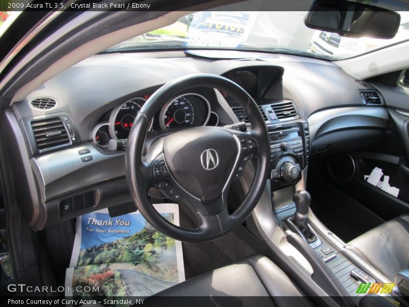 Crystal Black Pearl / Ebony 2009 Acura TL 3.5