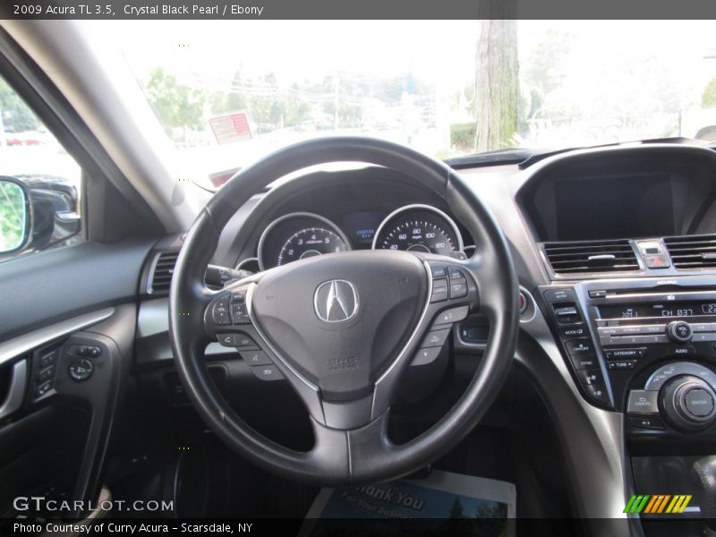 Crystal Black Pearl / Ebony 2009 Acura TL 3.5