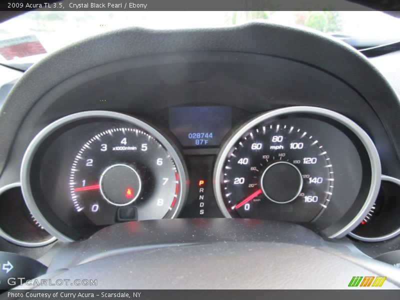 Crystal Black Pearl / Ebony 2009 Acura TL 3.5