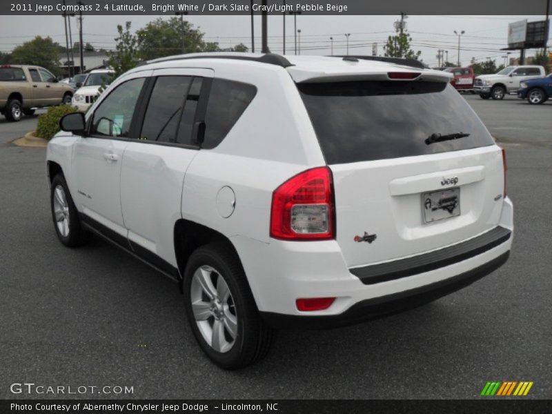 Bright White / Dark Slate Gray/Light Pebble Beige 2011 Jeep Compass 2.4 Latitude