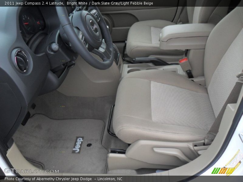 Bright White / Dark Slate Gray/Light Pebble Beige 2011 Jeep Compass 2.4 Latitude