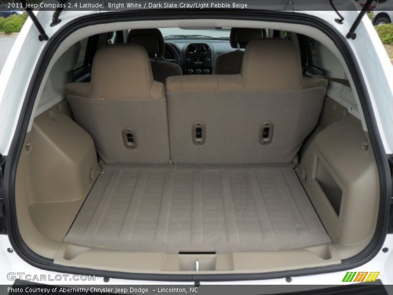 Bright White / Dark Slate Gray/Light Pebble Beige 2011 Jeep Compass 2.4 Latitude