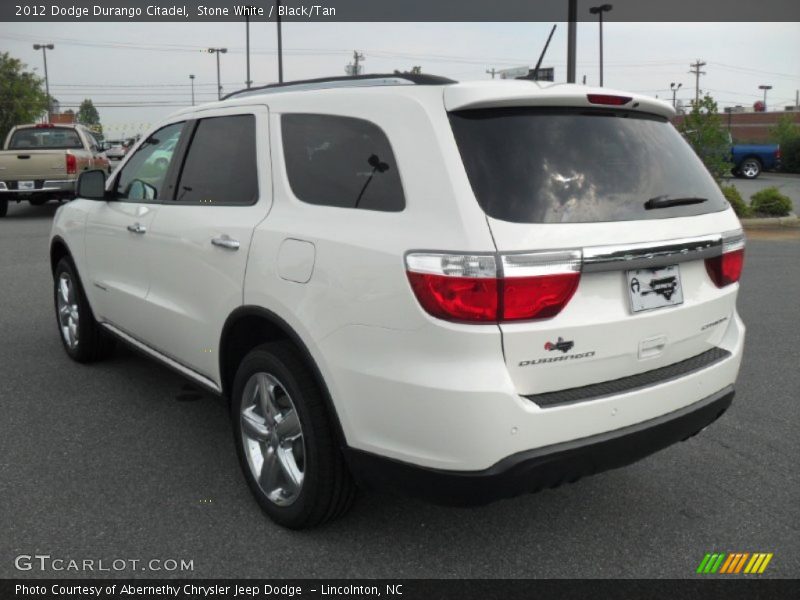 Stone White / Black/Tan 2012 Dodge Durango Citadel