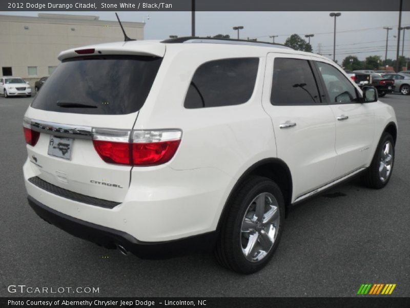 Stone White / Black/Tan 2012 Dodge Durango Citadel