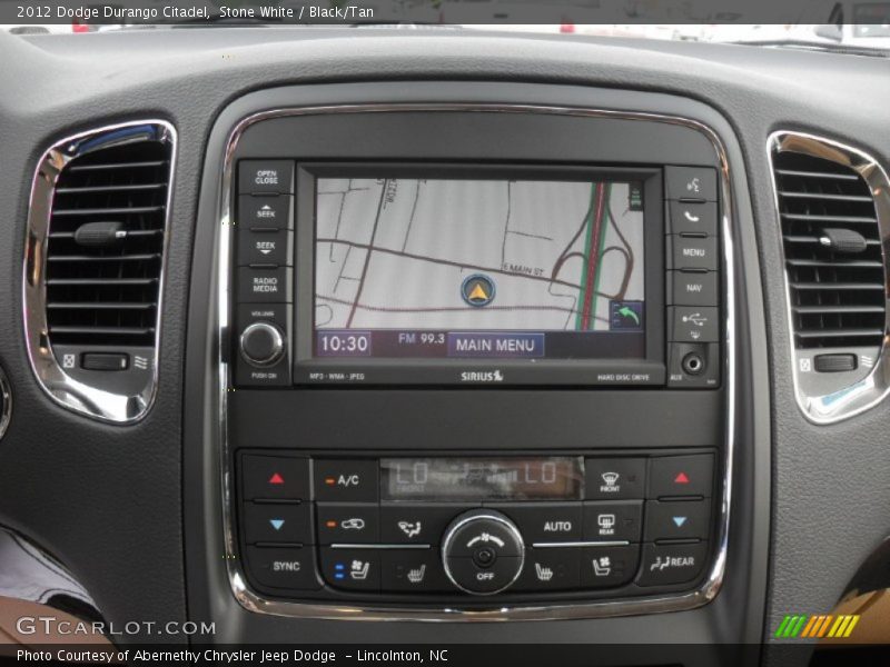 Navigation of 2012 Durango Citadel