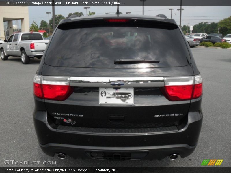 Brilliant Black Crystal Pearl / Black 2012 Dodge Durango Citadel AWD
