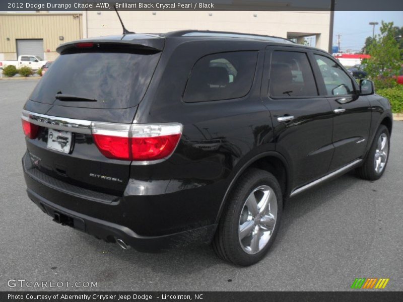 Brilliant Black Crystal Pearl / Black 2012 Dodge Durango Citadel AWD