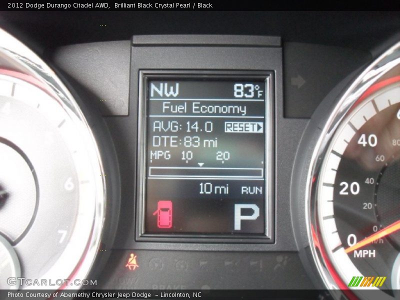 Brilliant Black Crystal Pearl / Black 2012 Dodge Durango Citadel AWD