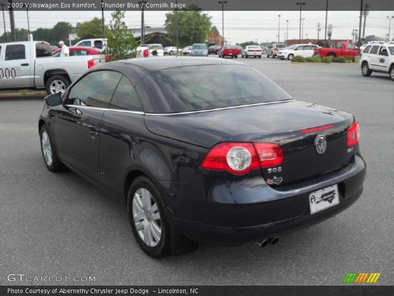Thunder Blue / Cornsilk Beige 2009 Volkswagen Eos Komfort