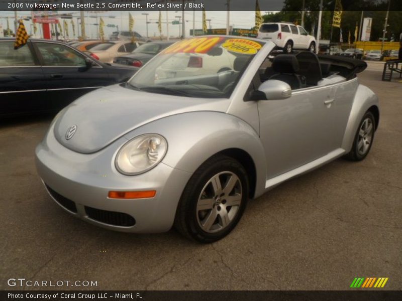 Reflex Silver / Black 2006 Volkswagen New Beetle 2.5 Convertible