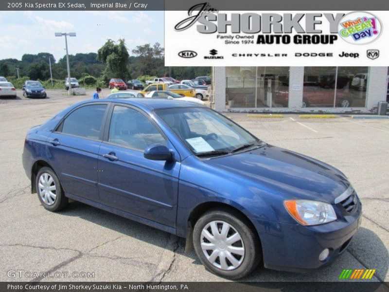 Imperial Blue / Gray 2005 Kia Spectra EX Sedan
