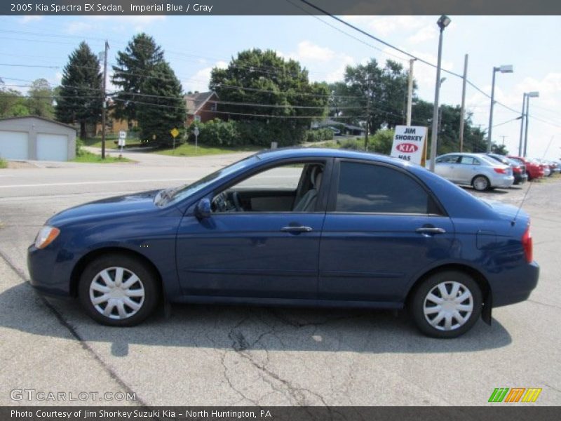 Imperial Blue / Gray 2005 Kia Spectra EX Sedan