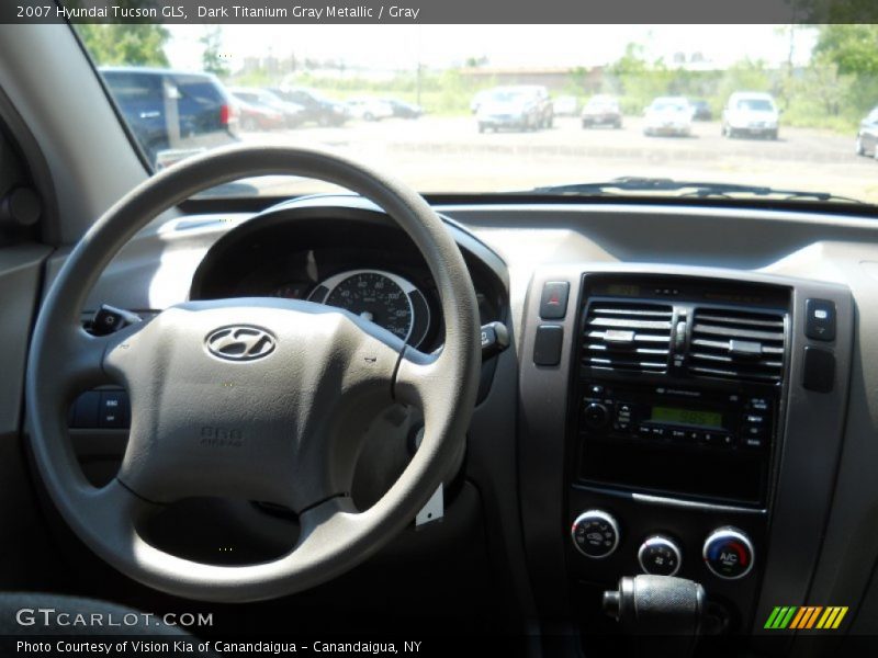 Dark Titanium Gray Metallic / Gray 2007 Hyundai Tucson GLS