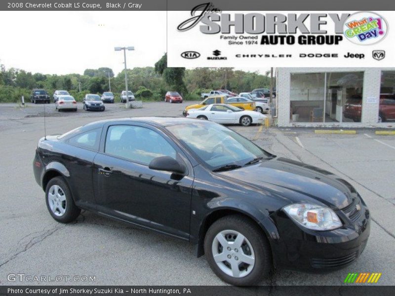 Black / Gray 2008 Chevrolet Cobalt LS Coupe