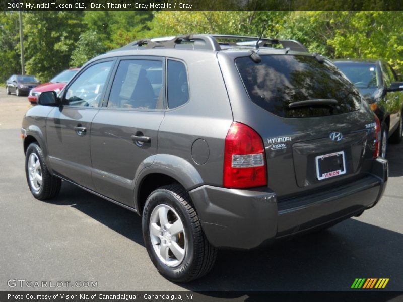 Dark Titanium Gray Metallic / Gray 2007 Hyundai Tucson GLS