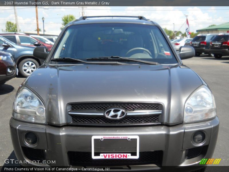 Dark Titanium Gray Metallic / Gray 2007 Hyundai Tucson GLS