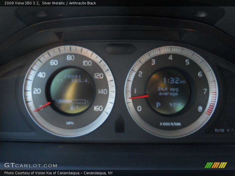 Silver Metallic / Anthracite Black 2009 Volvo S80 3.2