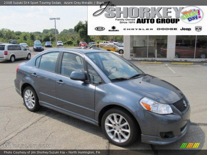 Azure Grey Metallic / Black 2008 Suzuki SX4 Sport Touring Sedan