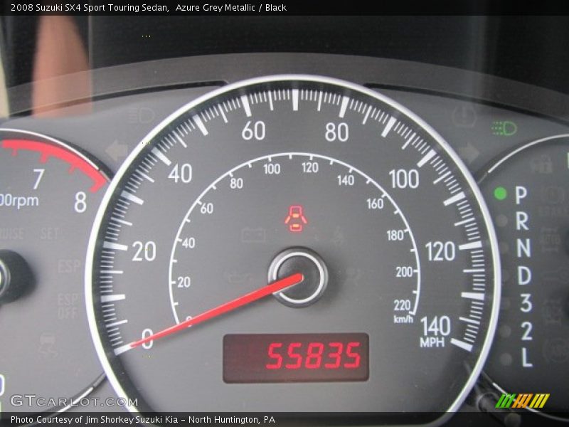 Azure Grey Metallic / Black 2008 Suzuki SX4 Sport Touring Sedan