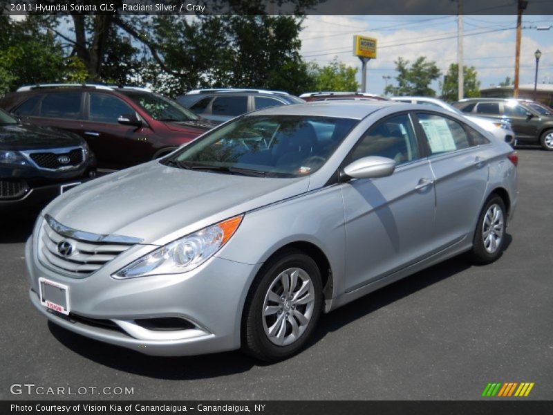 Radiant Silver / Gray 2011 Hyundai Sonata GLS