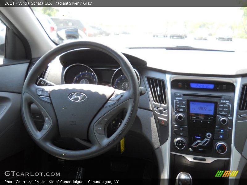 Radiant Silver / Gray 2011 Hyundai Sonata GLS
