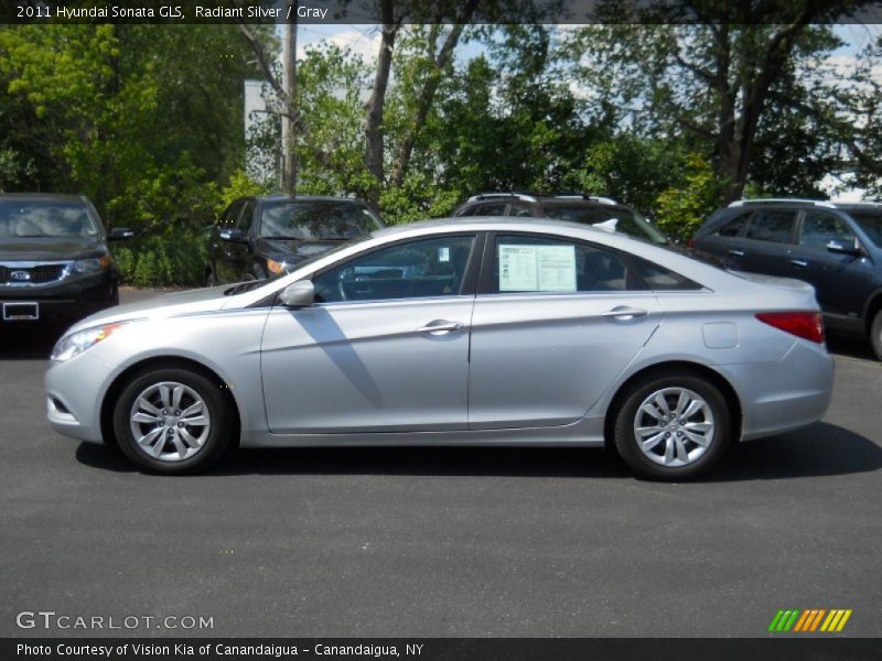 Radiant Silver / Gray 2011 Hyundai Sonata GLS