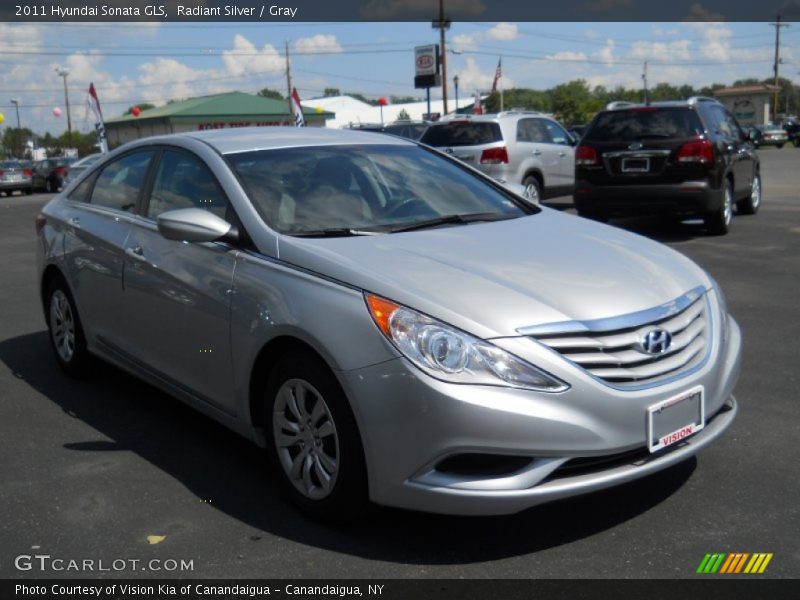 Radiant Silver / Gray 2011 Hyundai Sonata GLS