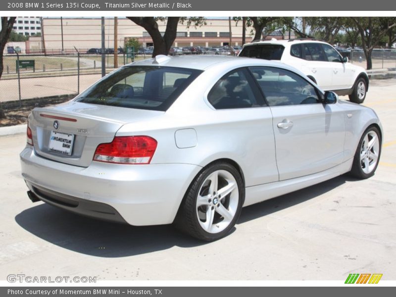 Titanium Silver Metallic / Black 2008 BMW 1 Series 135i Coupe