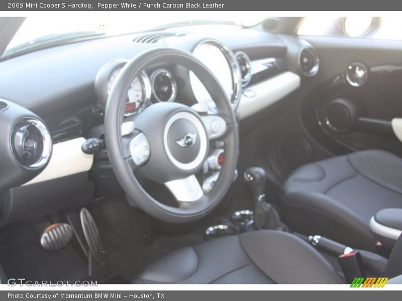 Pepper White / Punch Carbon Black Leather 2009 Mini Cooper S Hardtop
