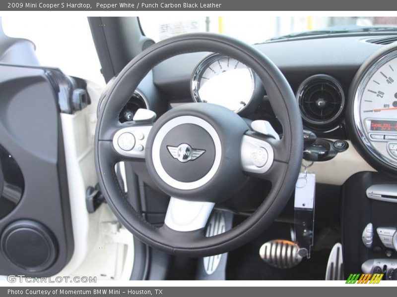 Pepper White / Punch Carbon Black Leather 2009 Mini Cooper S Hardtop