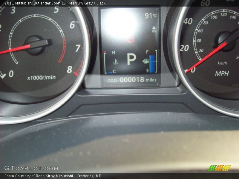 Mercury Gray / Black 2011 Mitsubishi Outlander Sport ES