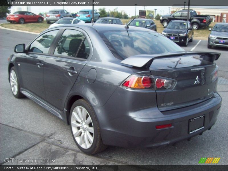 Graphite Gray Pearl / Black 2011 Mitsubishi Lancer GTS