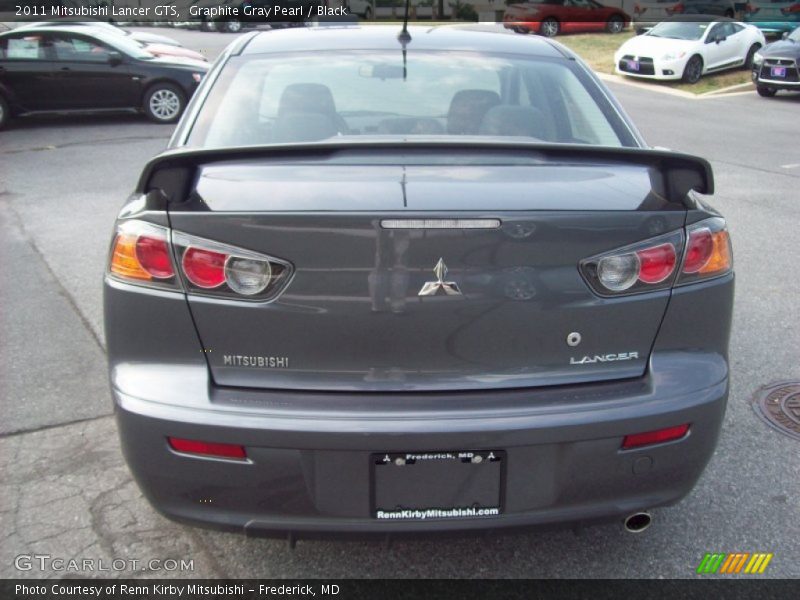 Graphite Gray Pearl / Black 2011 Mitsubishi Lancer GTS