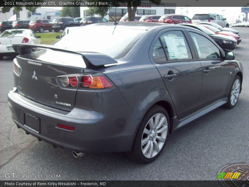 Graphite Gray Pearl / Black 2011 Mitsubishi Lancer GTS