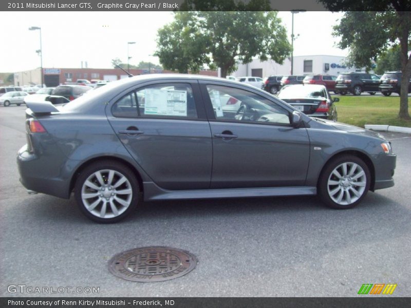 Graphite Gray Pearl / Black 2011 Mitsubishi Lancer GTS
