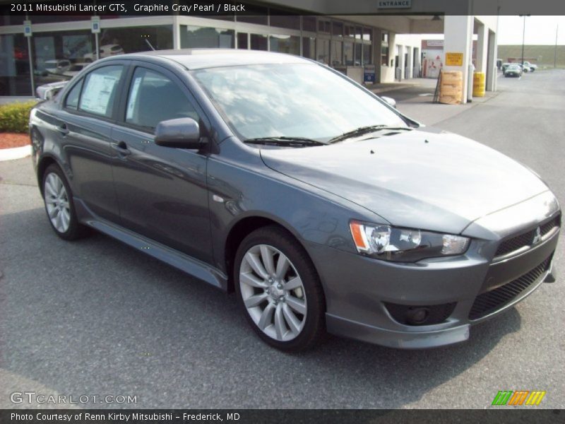 Graphite Gray Pearl / Black 2011 Mitsubishi Lancer GTS