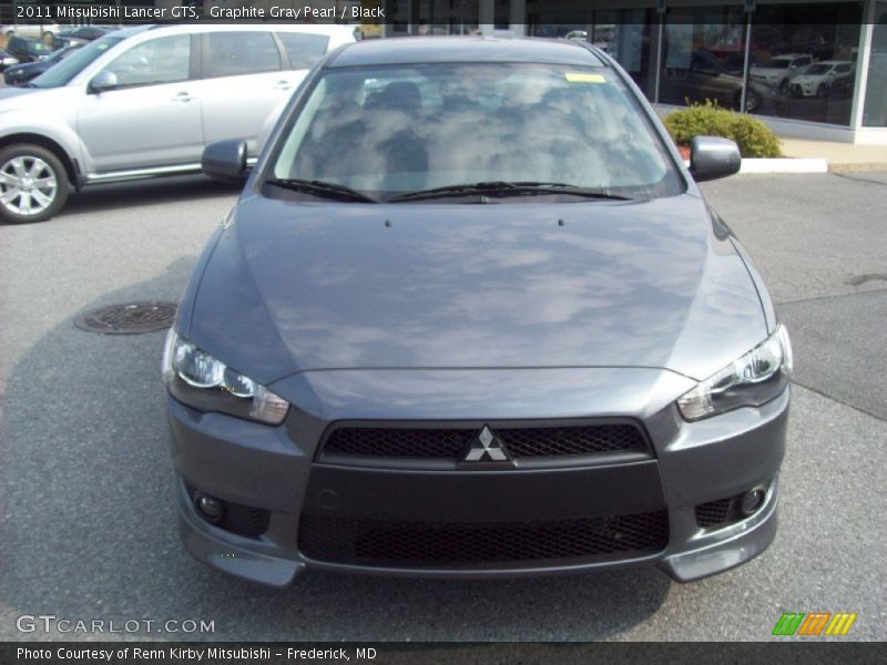 Graphite Gray Pearl / Black 2011 Mitsubishi Lancer GTS