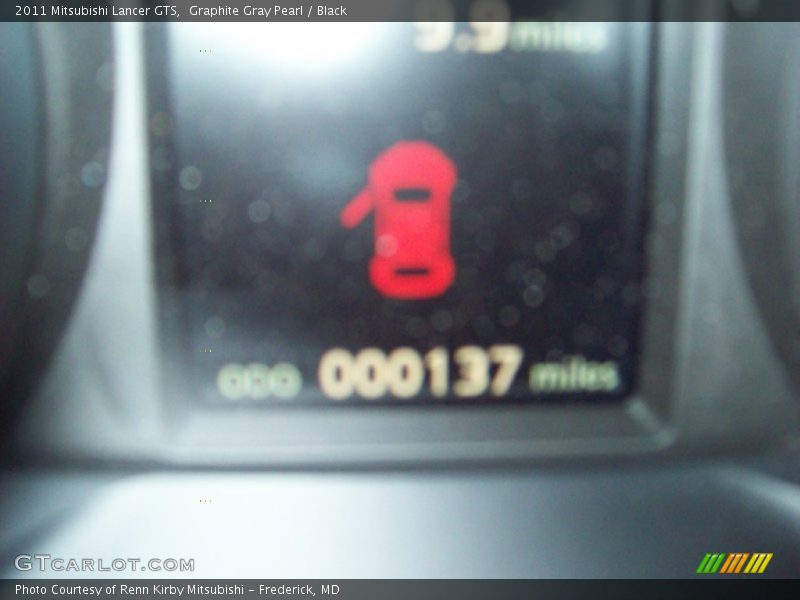 Graphite Gray Pearl / Black 2011 Mitsubishi Lancer GTS