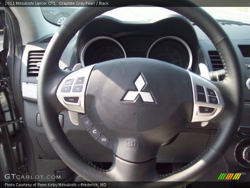 Graphite Gray Pearl / Black 2011 Mitsubishi Lancer GTS