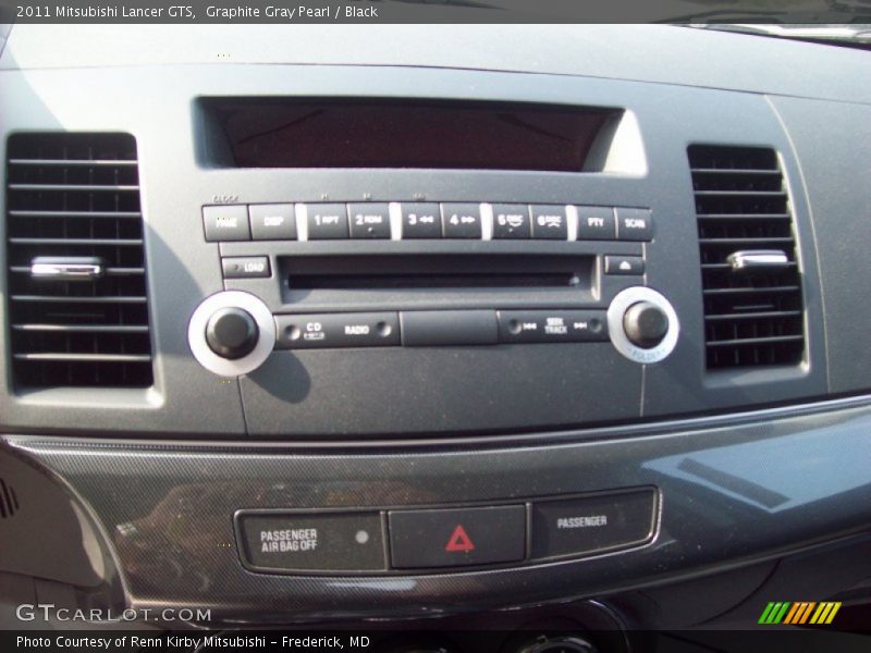 Graphite Gray Pearl / Black 2011 Mitsubishi Lancer GTS