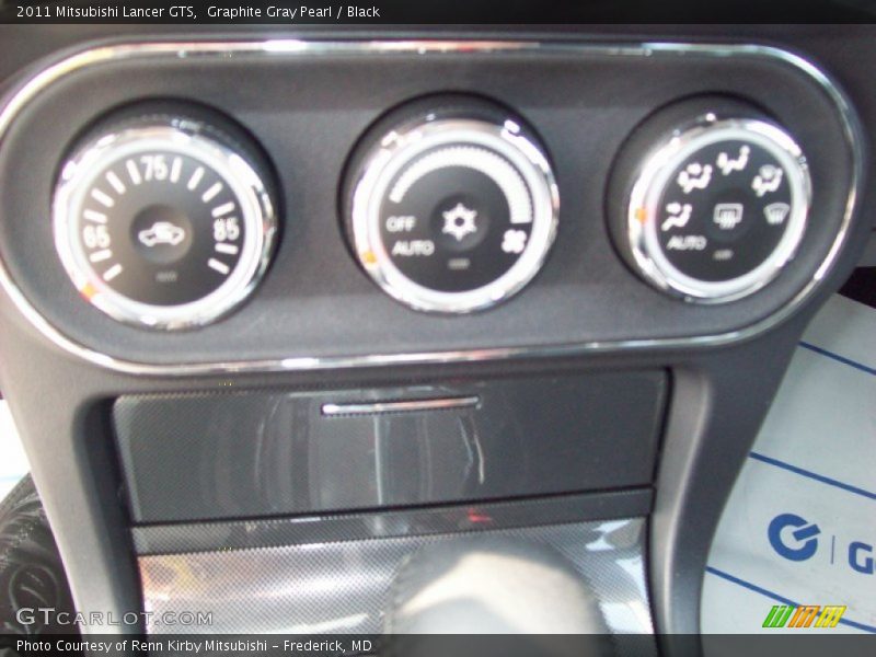 Graphite Gray Pearl / Black 2011 Mitsubishi Lancer GTS