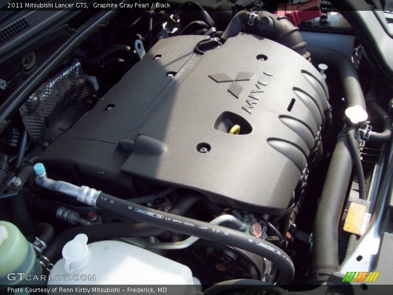 Graphite Gray Pearl / Black 2011 Mitsubishi Lancer GTS