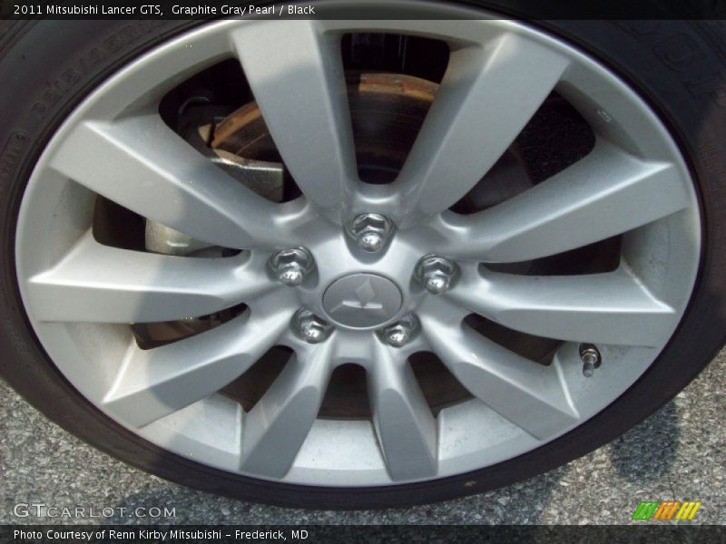 Graphite Gray Pearl / Black 2011 Mitsubishi Lancer GTS