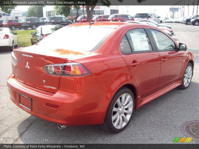 Rotor Glow Metallic / Black 2011 Mitsubishi Lancer GTS