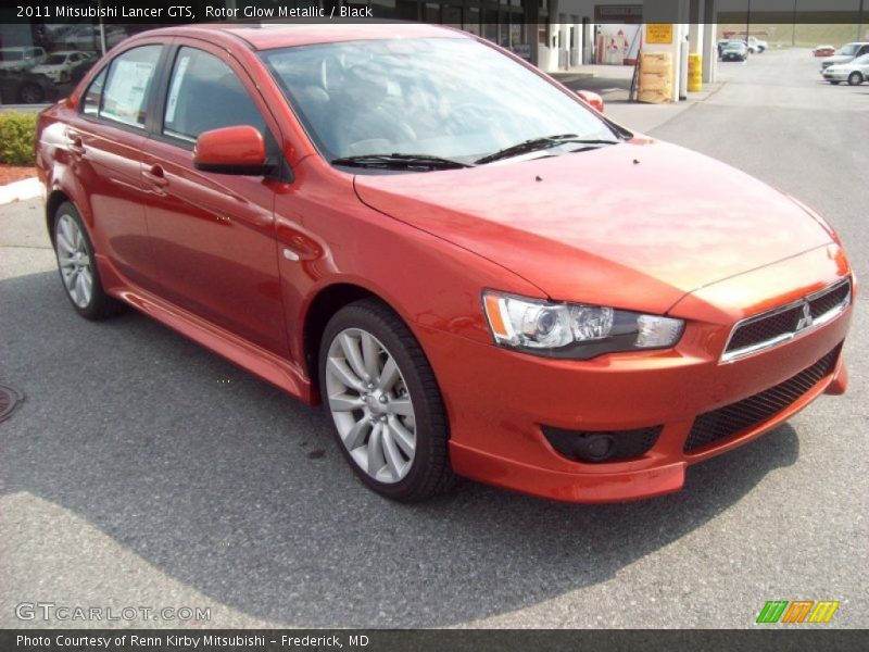 Rotor Glow Metallic / Black 2011 Mitsubishi Lancer GTS