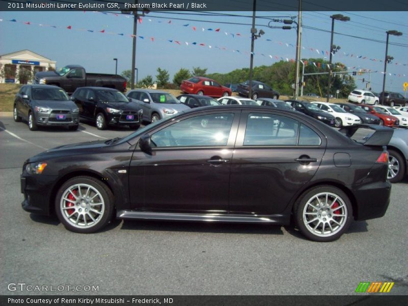 Phantom Black Pearl / Black 2011 Mitsubishi Lancer Evolution GSR