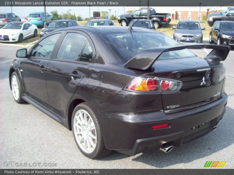 Phantom Black Pearl / Black 2011 Mitsubishi Lancer Evolution GSR
