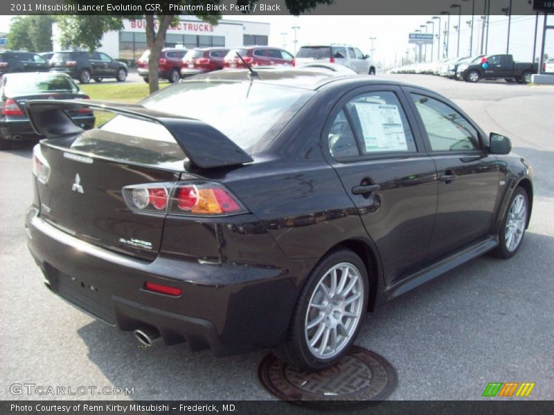 Phantom Black Pearl / Black 2011 Mitsubishi Lancer Evolution GSR