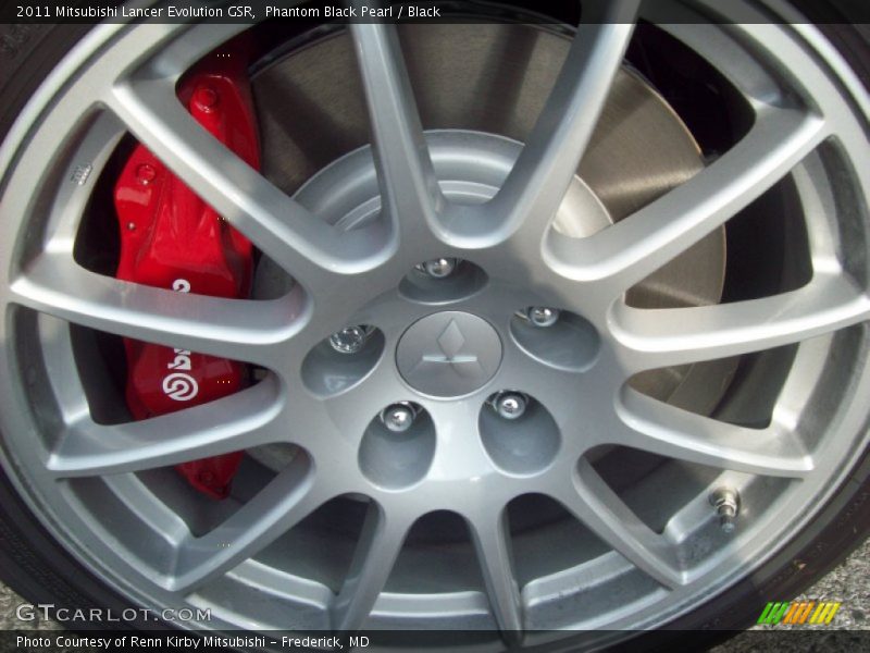 Phantom Black Pearl / Black 2011 Mitsubishi Lancer Evolution GSR