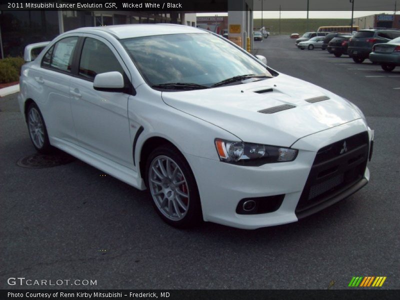 Front 3/4 View of 2011 Lancer Evolution GSR